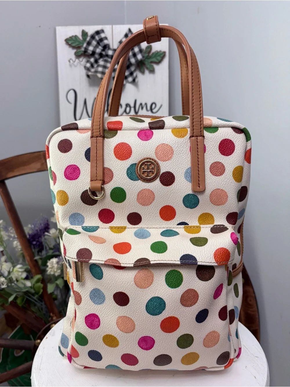 TORY BURCH Dot Mosaic Multicolor in PVC/canvas with leather trim